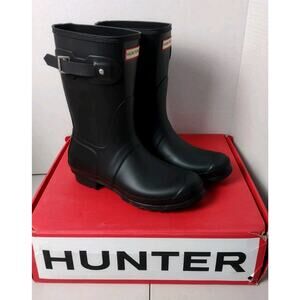 Hunter Black Short Rain Boots